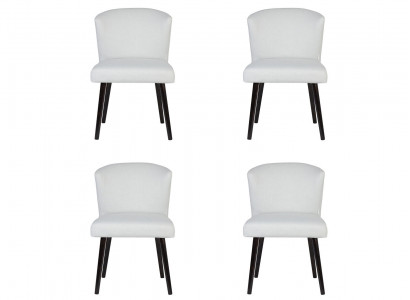 4x Leder Polster Sitz Stühle Lehn Stuhl Design Lounge Club Sessel Garnitur